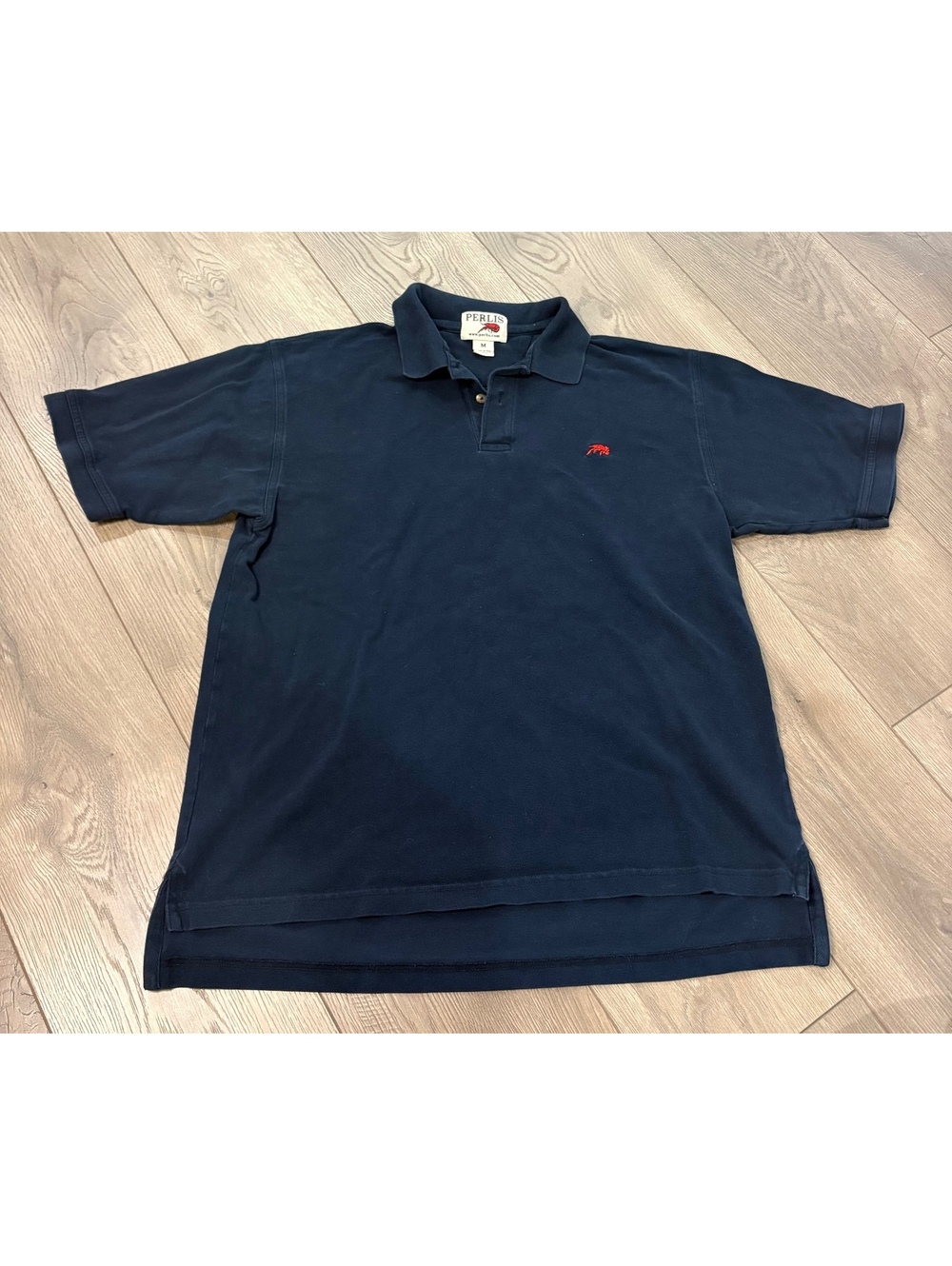 Perlis navy polo shirt crawfish size medium